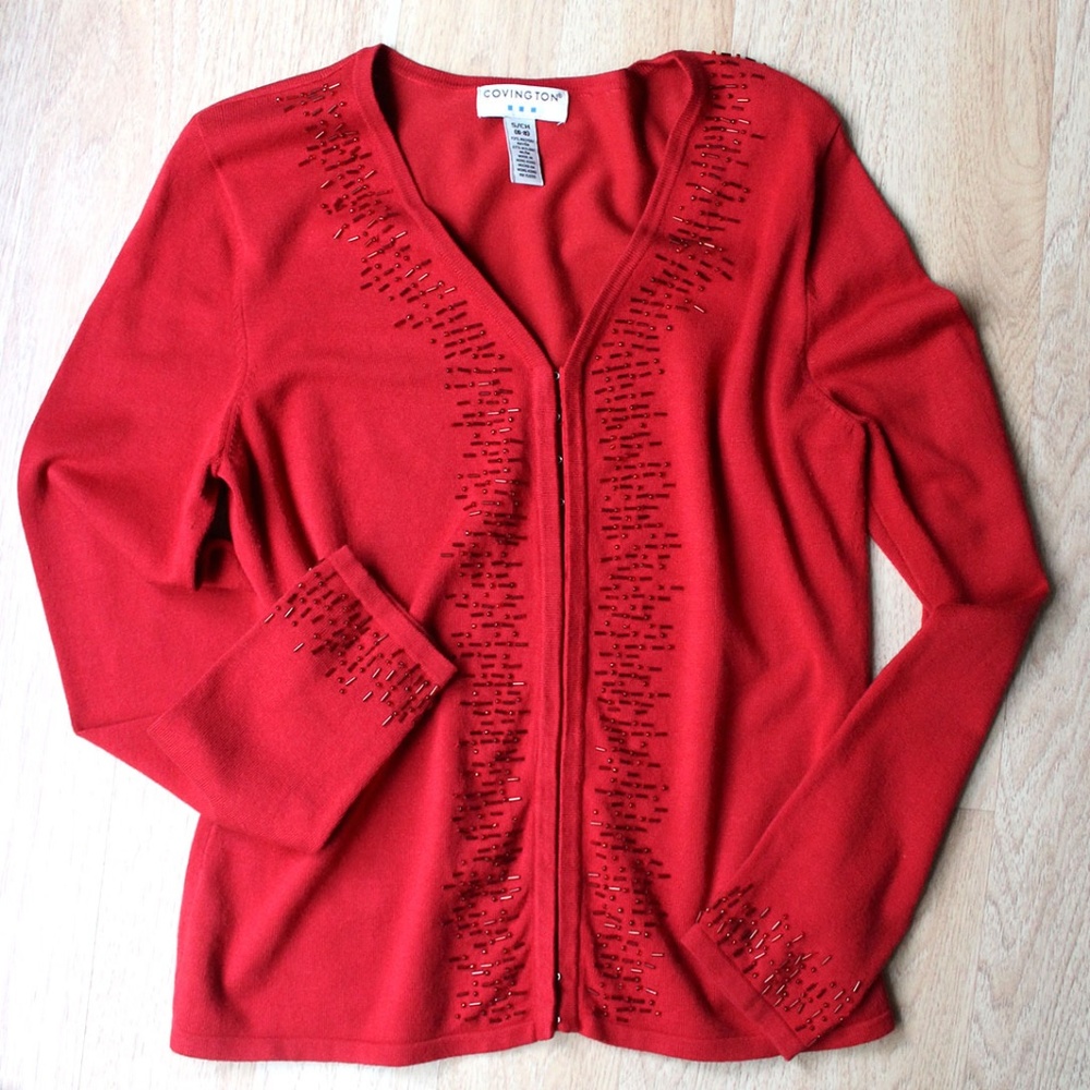 New Covington Beaded Cardigan Sweater Super SOFT